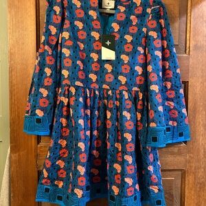 Tuckernuck Blue and Orange Floral Dress